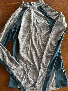 Horseware Grey & Green Riding Top Size x-small Equestrian